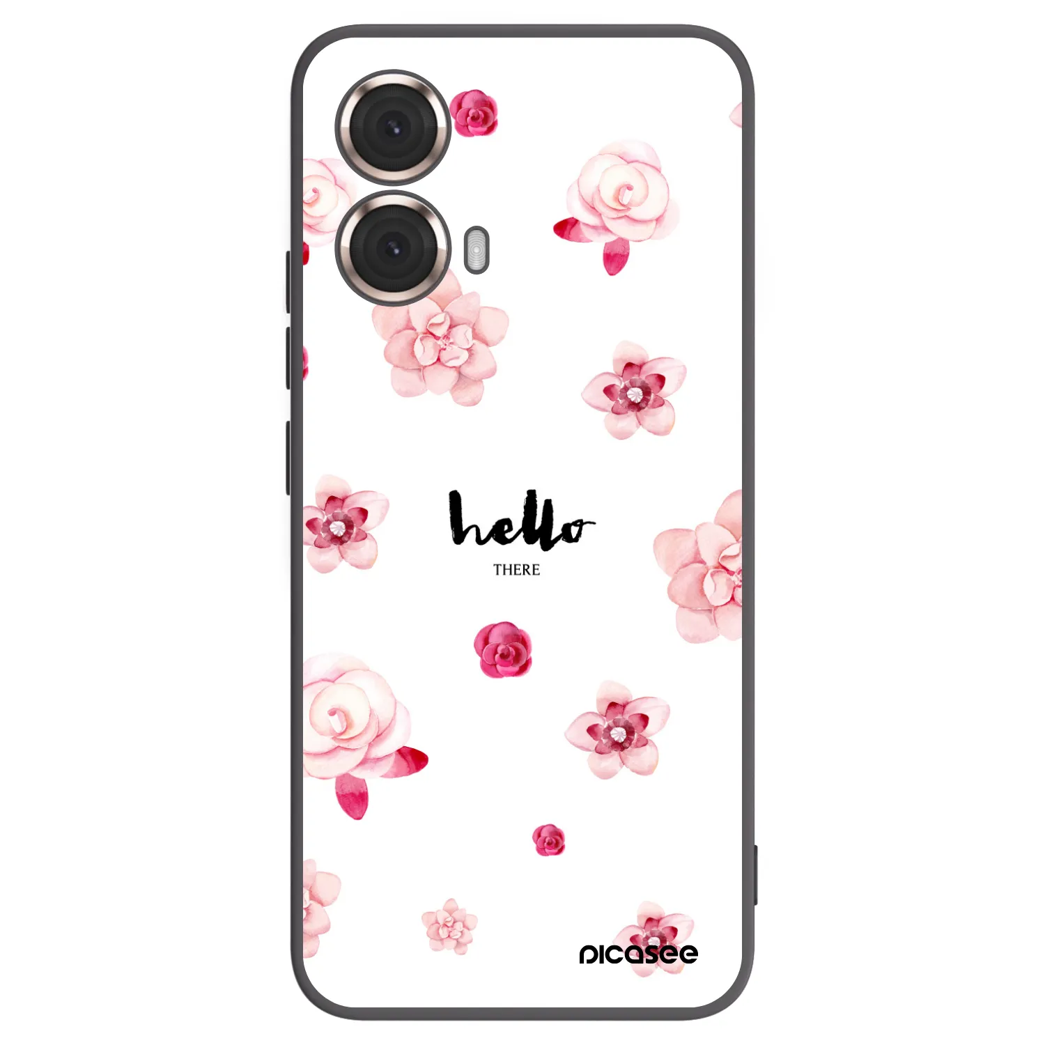 Picasee crna silikonska maskica za Motorola Moto G85 - Hello there