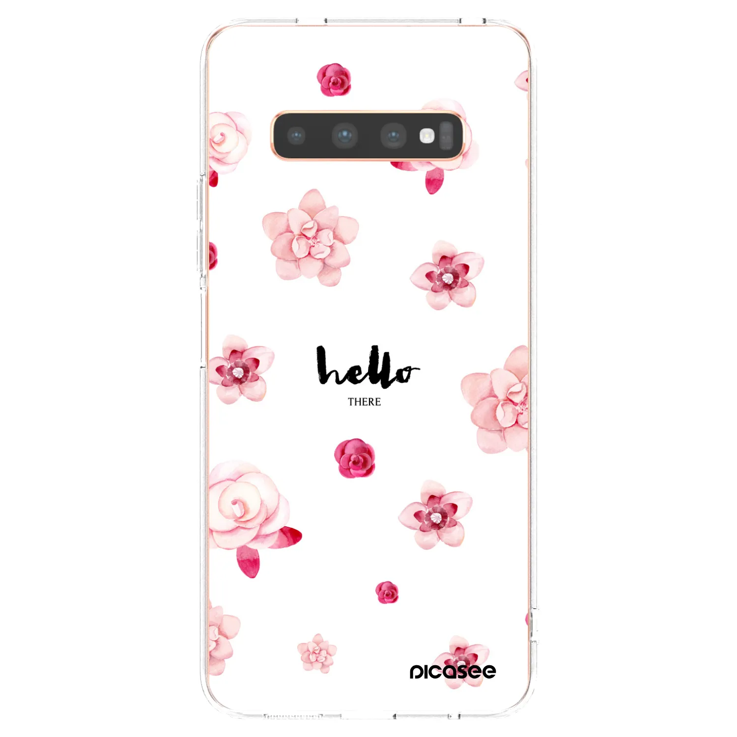 Picasee silikonska prozirna maskica za Samsung Galaxy S10 Plus G975 - Hello there