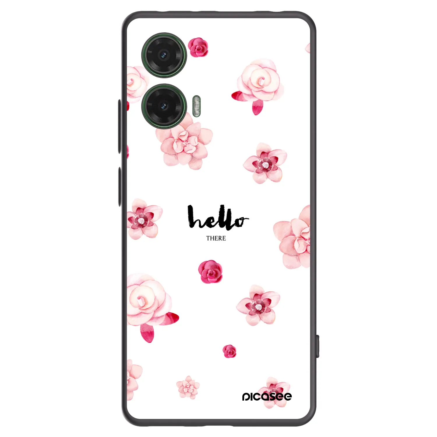 Picasee crna silikonska maskica za Motorola Moto G35 5G - Hello there