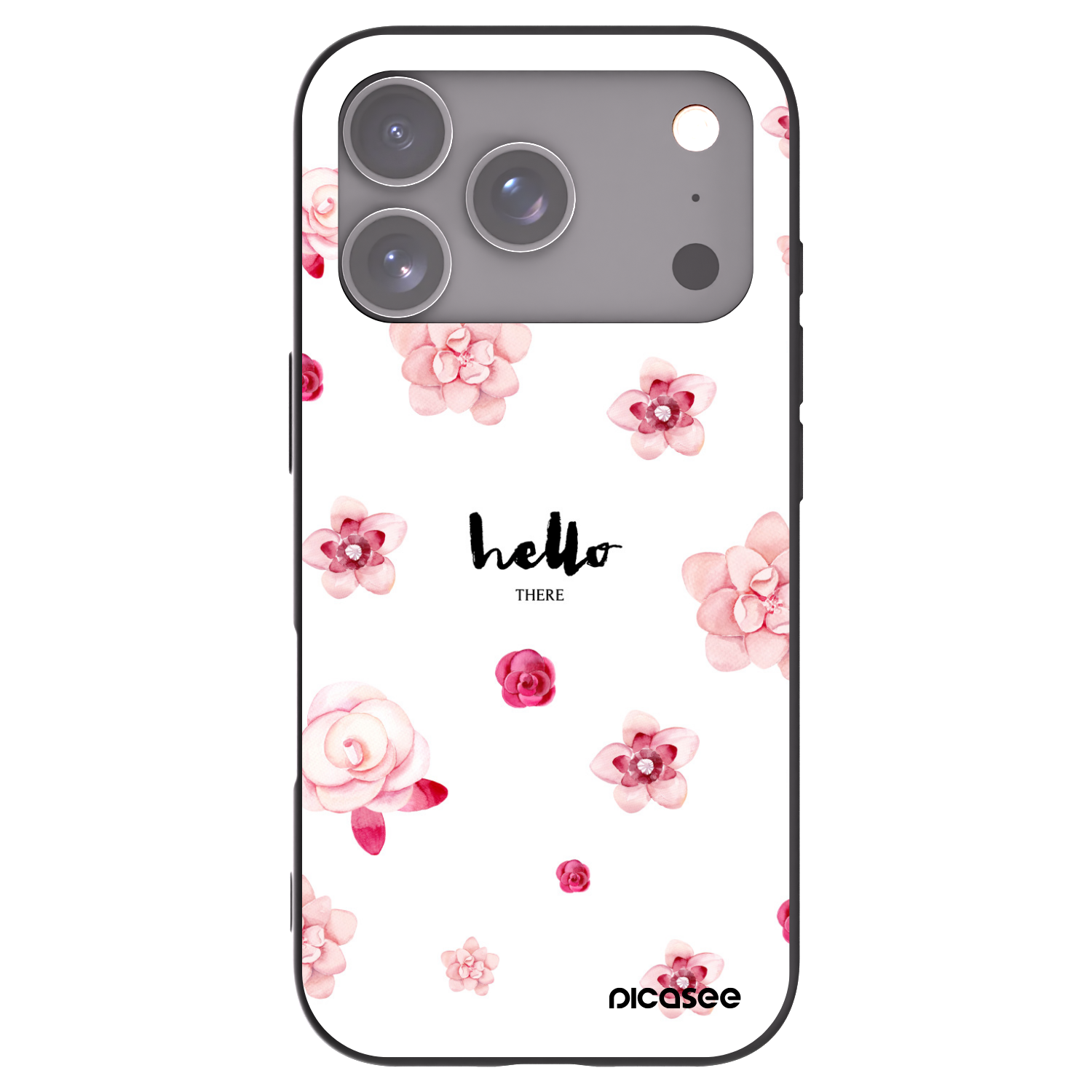 Picasee crna silikonska maskica za Apple iPhone 17 Pro - Hello there