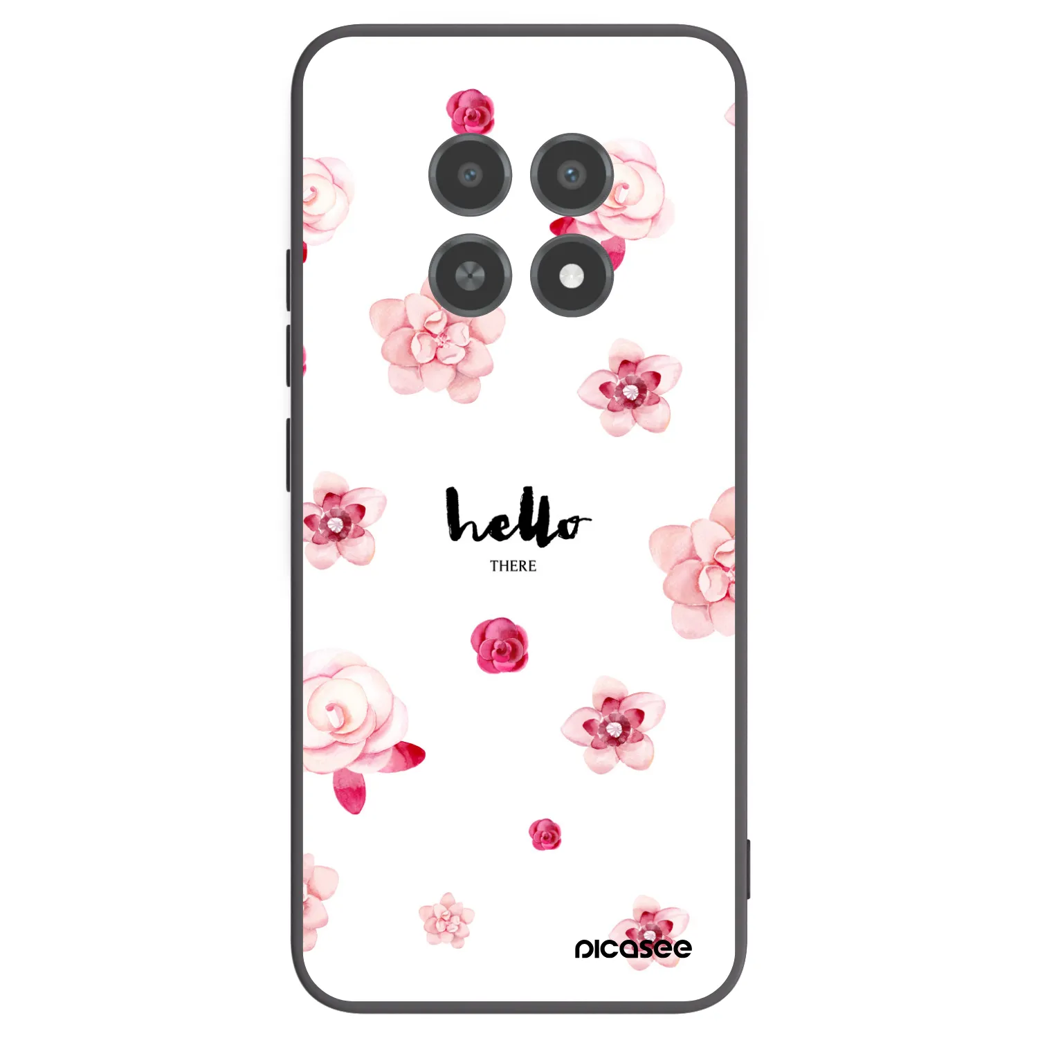 Picasee crna silikonska maskica za Realme 12X - Hello there