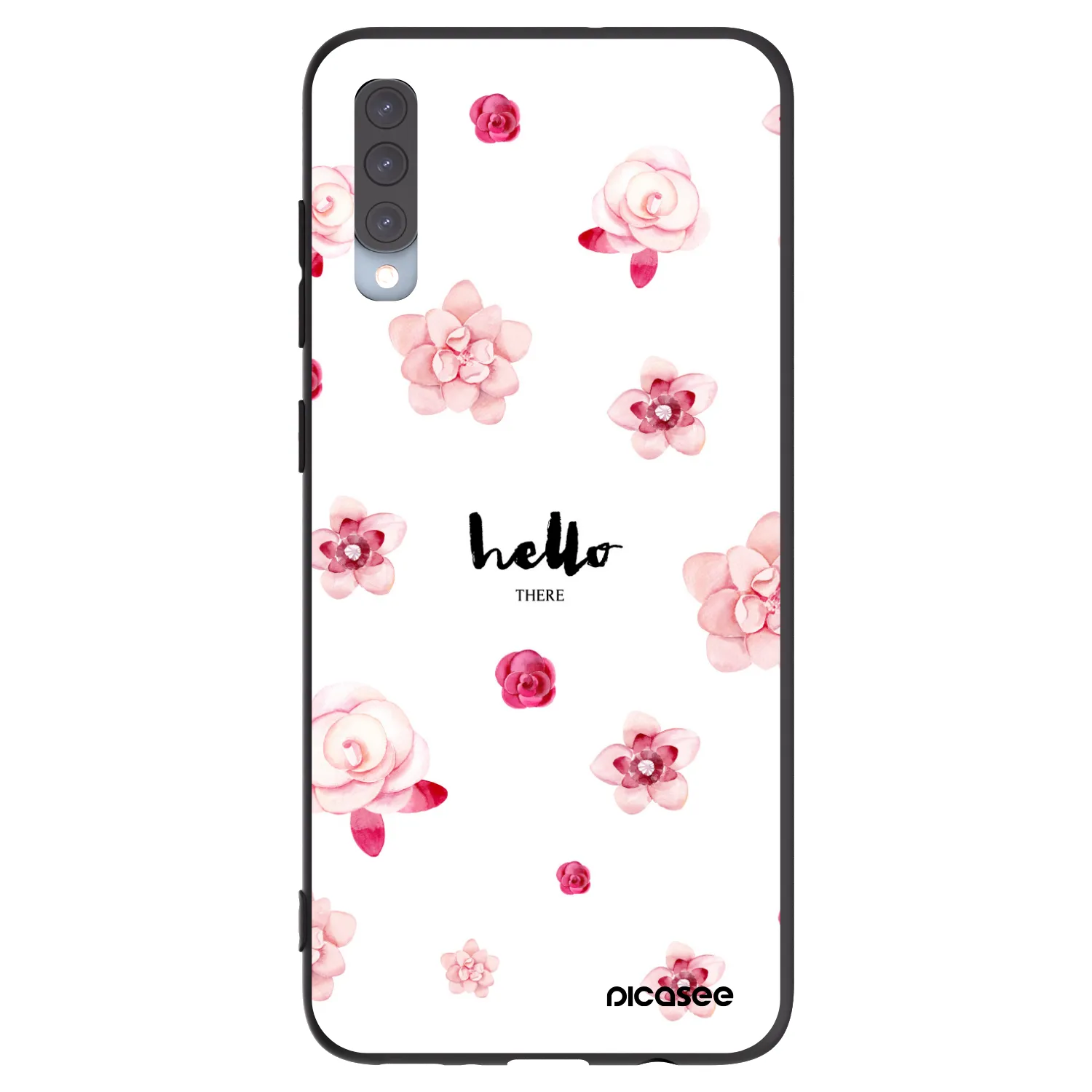 Picasee crna silikonska maskica za Samsung Galaxy A70 A705F - Hello there