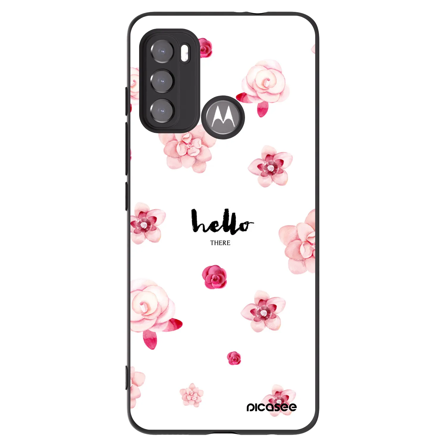 Picasee crna silikonska maskica za Motorola Edge 60 5G - Hello there