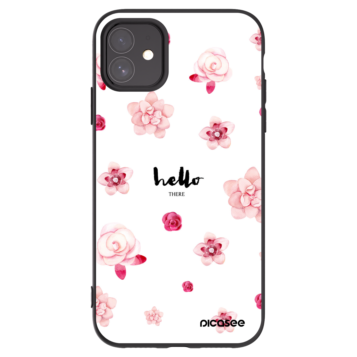 Picasee crna silikonska maskica za Apple iPhone 11 - Hello there