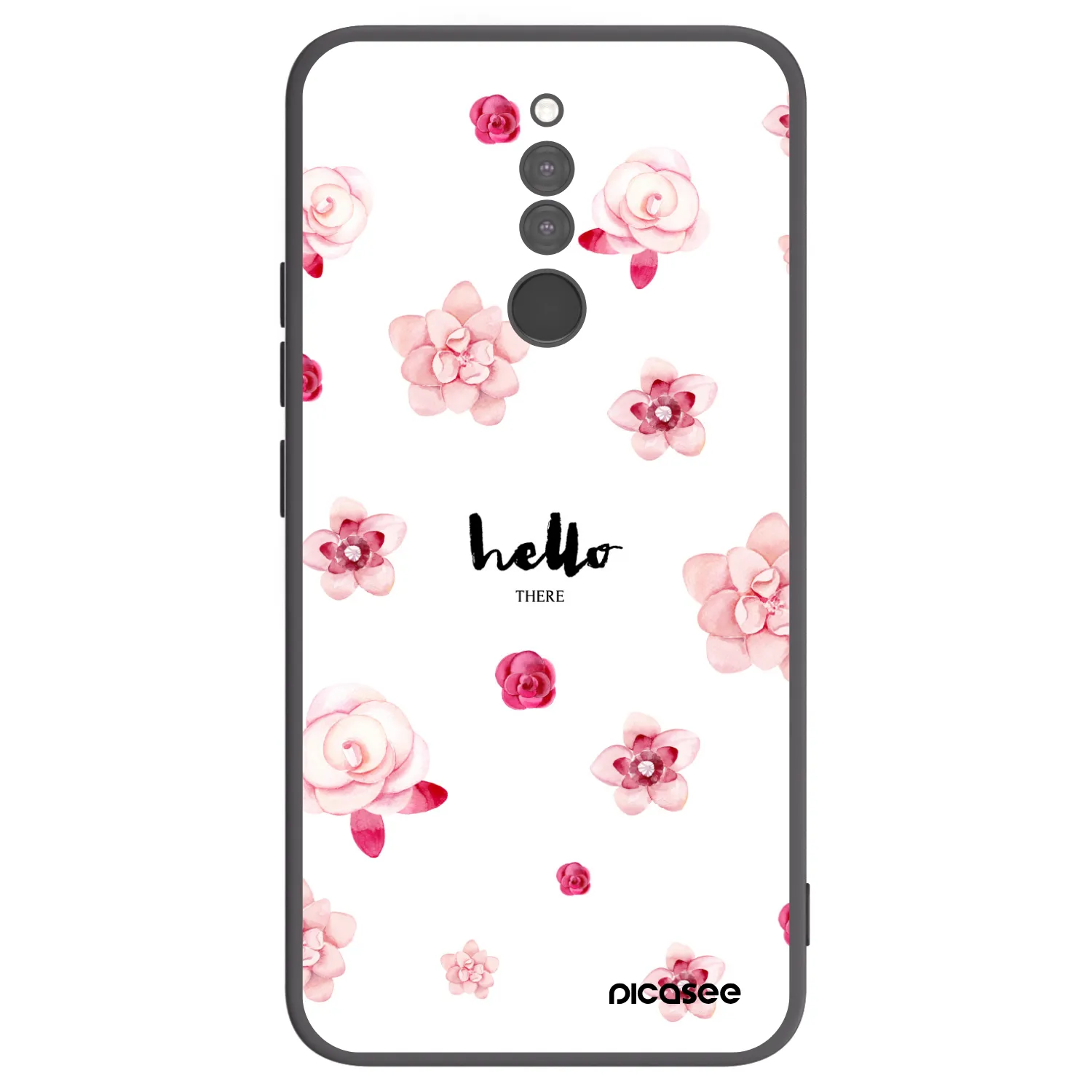 Picasee crna silikonska maskica za Xiaomi Redmi 8 - Hello there