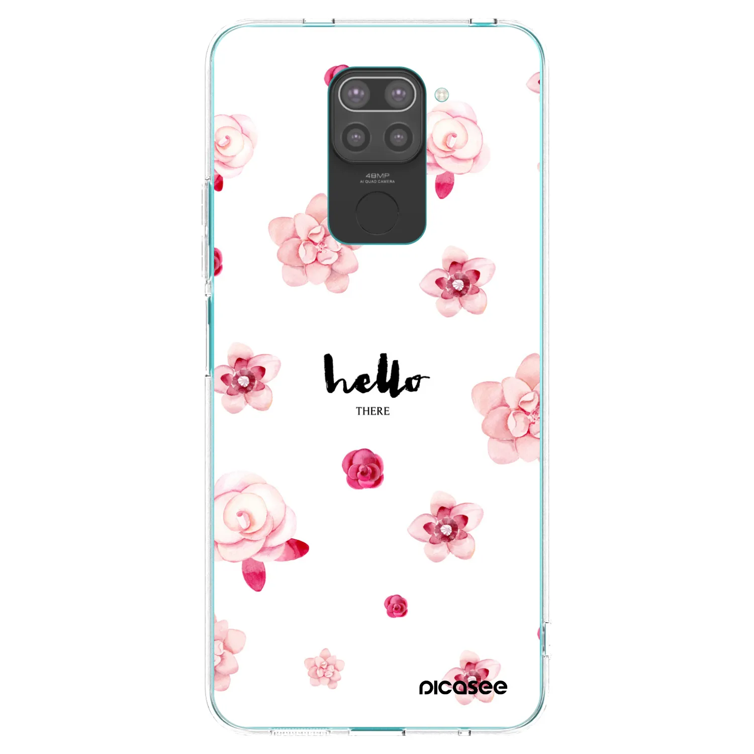Picasee crna silikonska maskica za Xiaomi Redmi Note 9 - Hello there