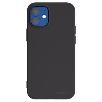 Picasee crna silikonska maskica za Apple iPhone 12 mini - Clear