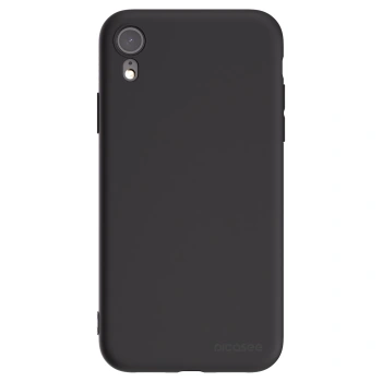 Picasee crna silikonska maskica za Apple iPhone XR - Clear