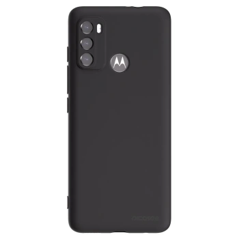 Picasee crna silikonska maskica za Motorola Moto G60 - Clear