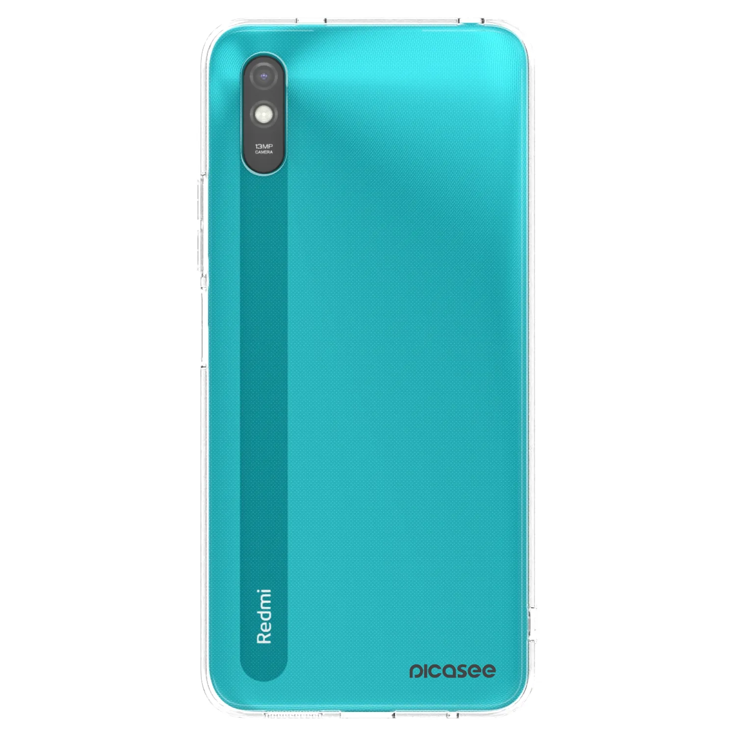 Picasee crna silikonska maskica za Xiaomi Redmi 9A - Clear