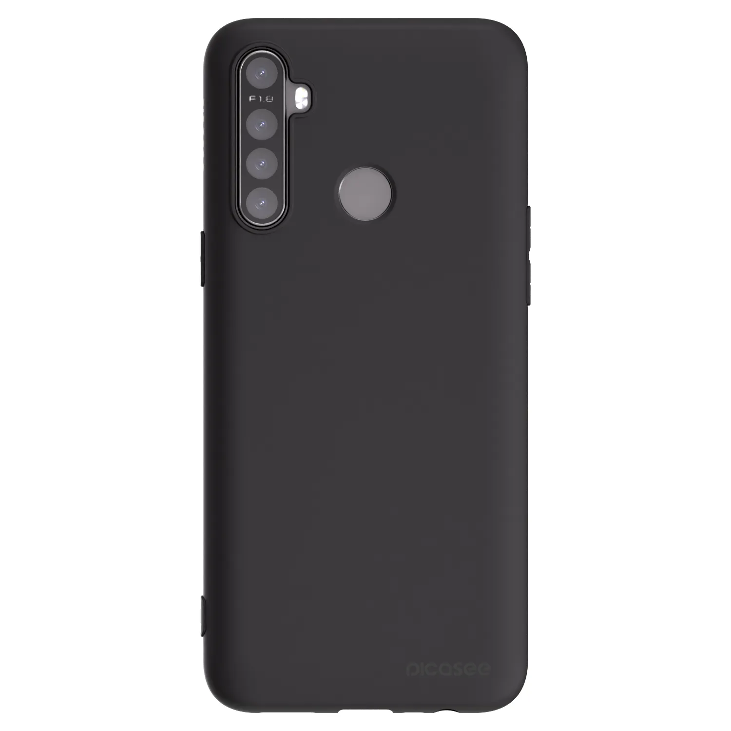 Picasee crna silikonska maskica za Realme 6i - Clear