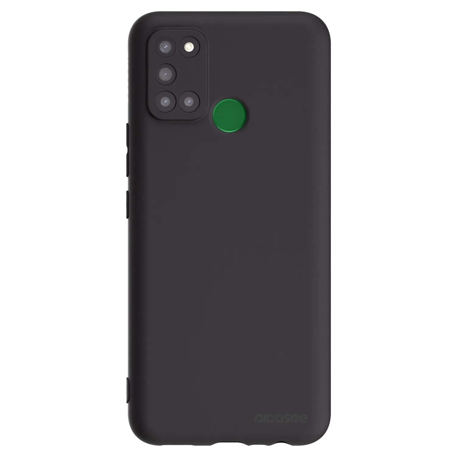 Picasee crna silikonska maskica za Realme 7i - Clear