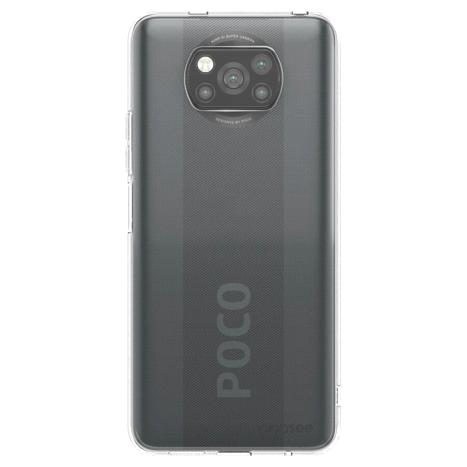Picasee crna silikonska maskica za Xiaomi Poco X3 Pro - Clear