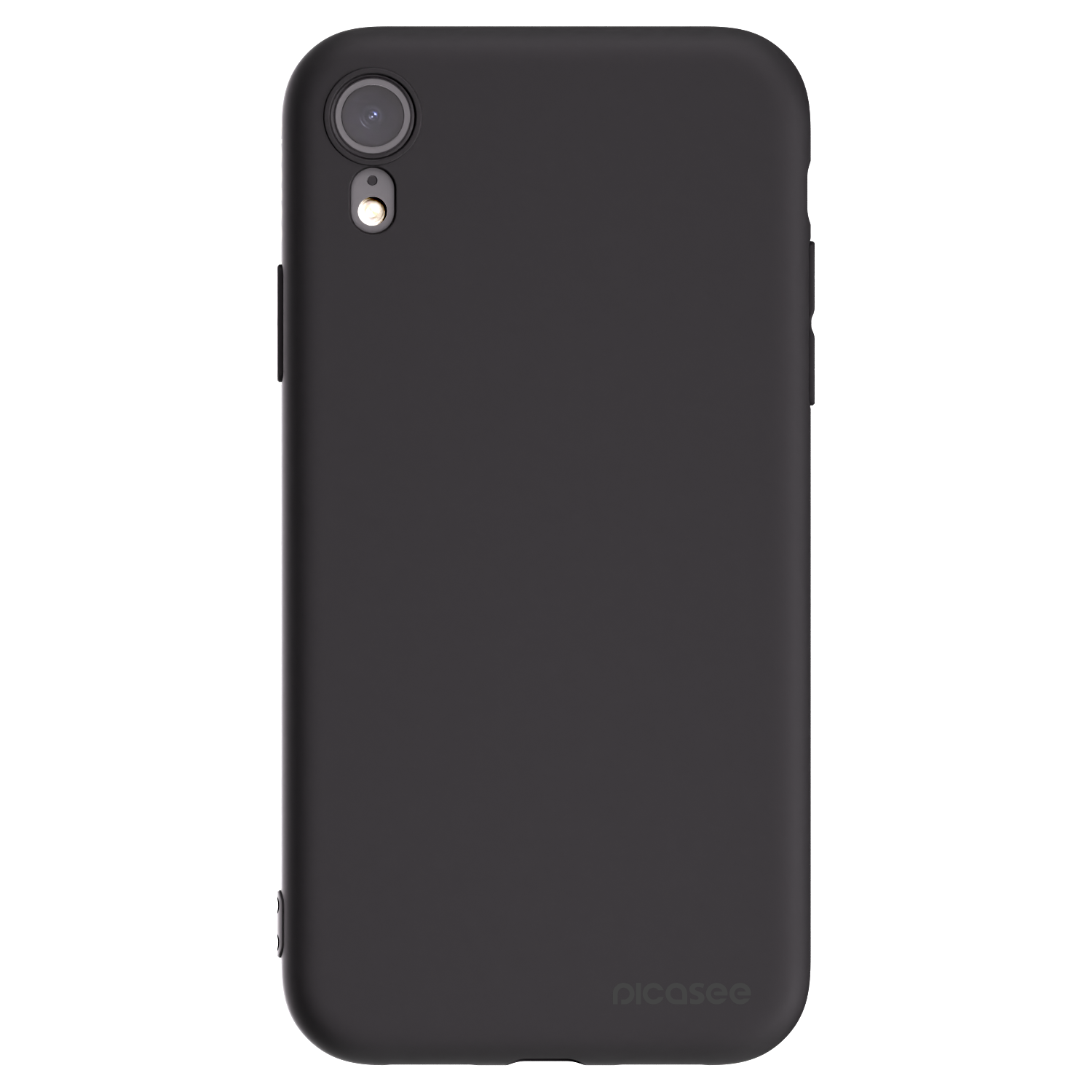 Picasee crna silikonska maskica za Apple iPhone XR - Clear