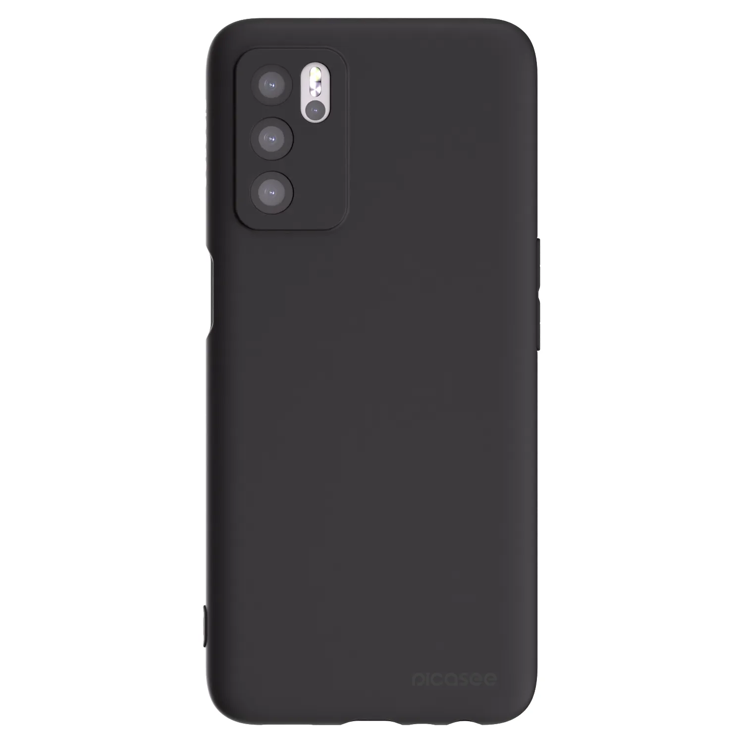 Picasee crna silikonska maskica za OPPO A16s - Clear