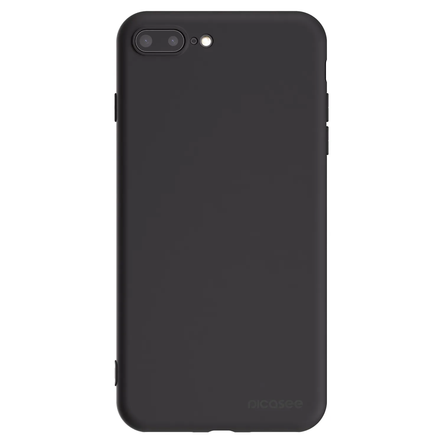 Picasee crna silikonska maskica za Apple iPhone 7 Plus - Clear
