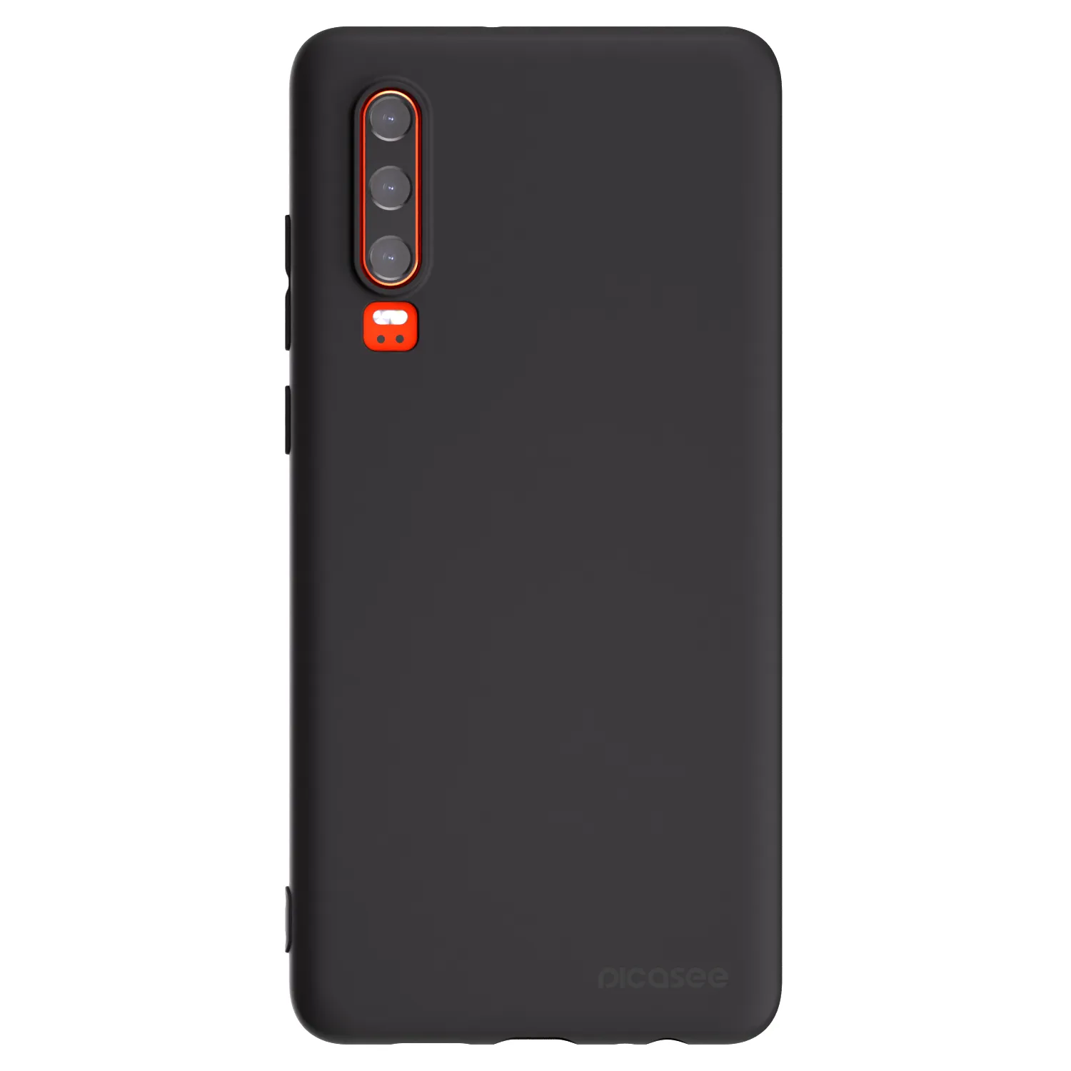 Picasee crna silikonska maskica za Huawei P30 - Clear