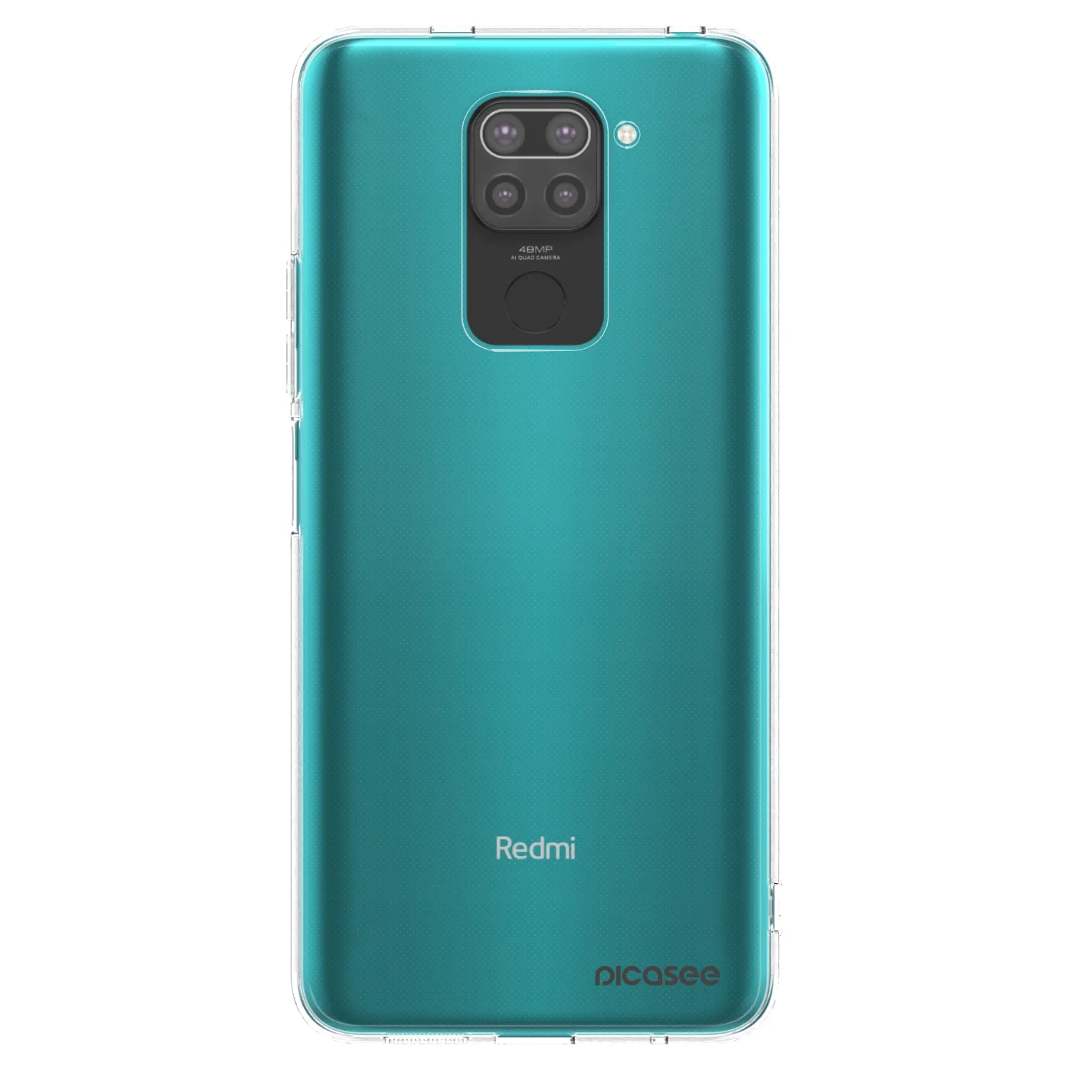 Picasee crna silikonska maskica za Xiaomi Redmi Note 9 - Clear