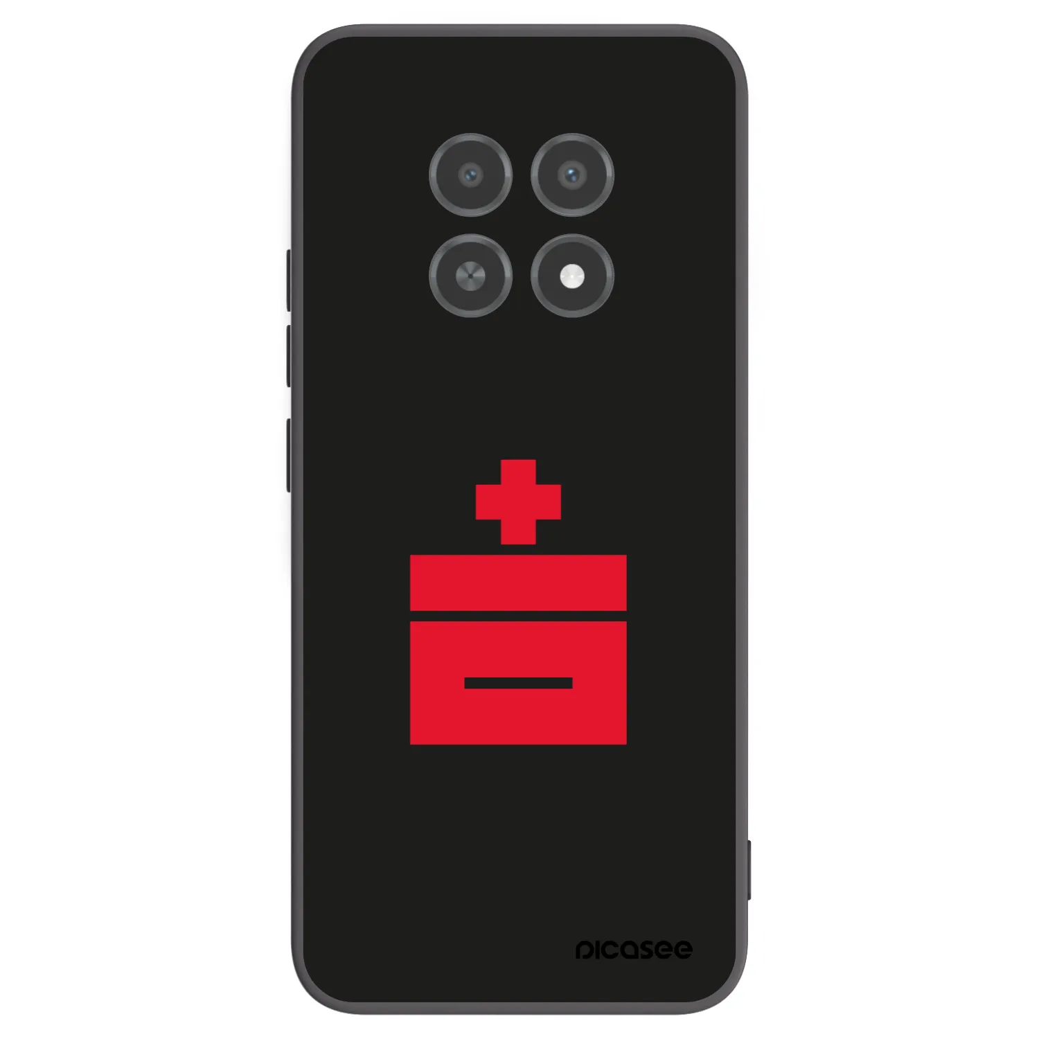 Picasee crna silikonska maskica za Realme 12X - Le Plastenciaga