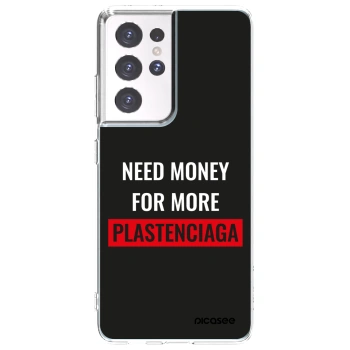 Picasee silikonska prozirna maskica za Samsung Galaxy S21 Ultra 5G G998B - More PLASTENCIAGA