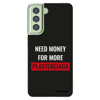 Picasee silikonska prozirna maskica za Samsung Galaxy S21 FE 5G - More PLASTENCIAGA