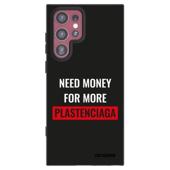 Picasee crna silikonska maskica za Samsung Galaxy S22 Ultra 5G - More PLASTENCIAGA