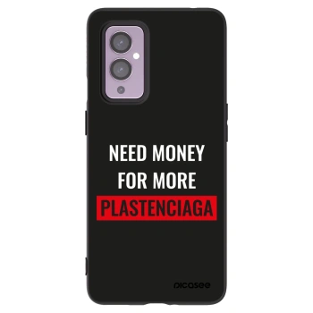 Picasee crna silikonska maskica za OnePlus 9 - More PLASTENCIAGA