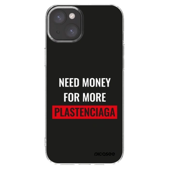 Picasee silikonska prozirna maskica za Apple iPhone 15 Plus - More PLASTENCIAGA