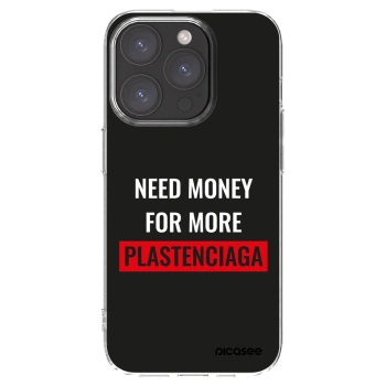 Picasee silikonska prozirna maskica za Apple iPhone 15 Pro - More PLASTENCIAGA