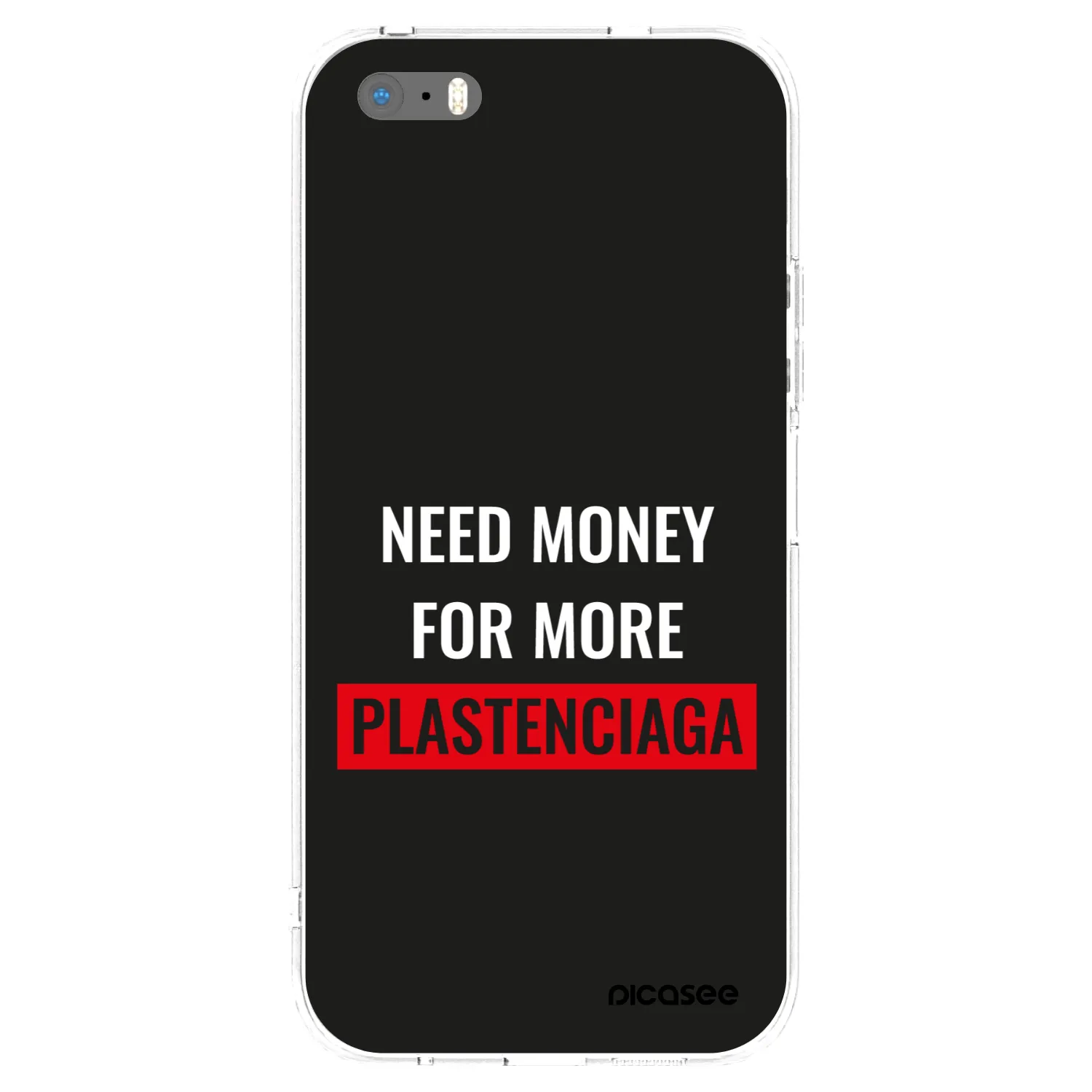 Picasee silikonska prozirna maskica za Apple iPhone 5/5S/SE - More PLASTENCIAGA