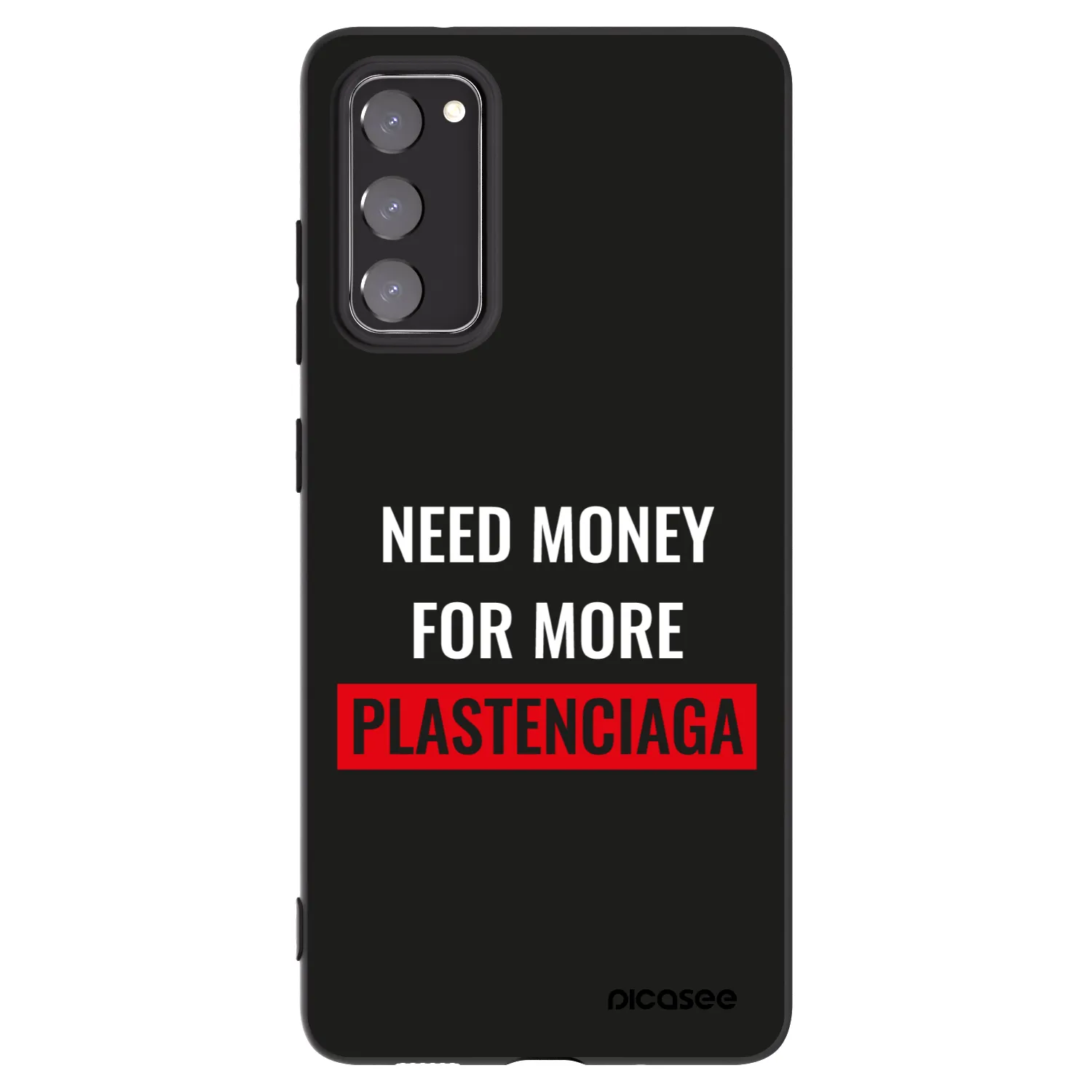 Picasee crna silikonska maskica za Samsung Galaxy S20 FE - More PLASTENCIAGA