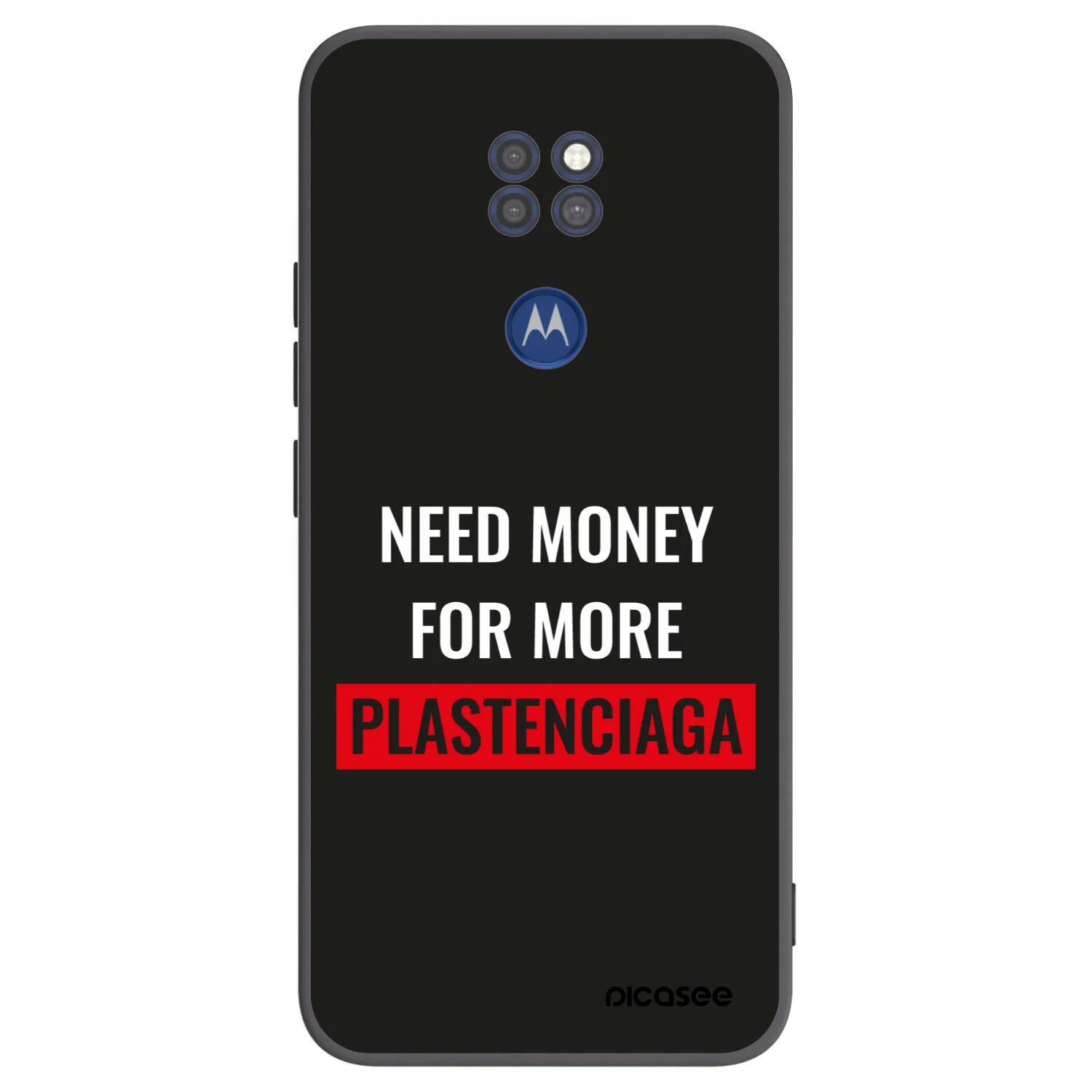 Picasee crna silikonska maskica za Motorola Moto G9 Play - More PLASTENCIAGA