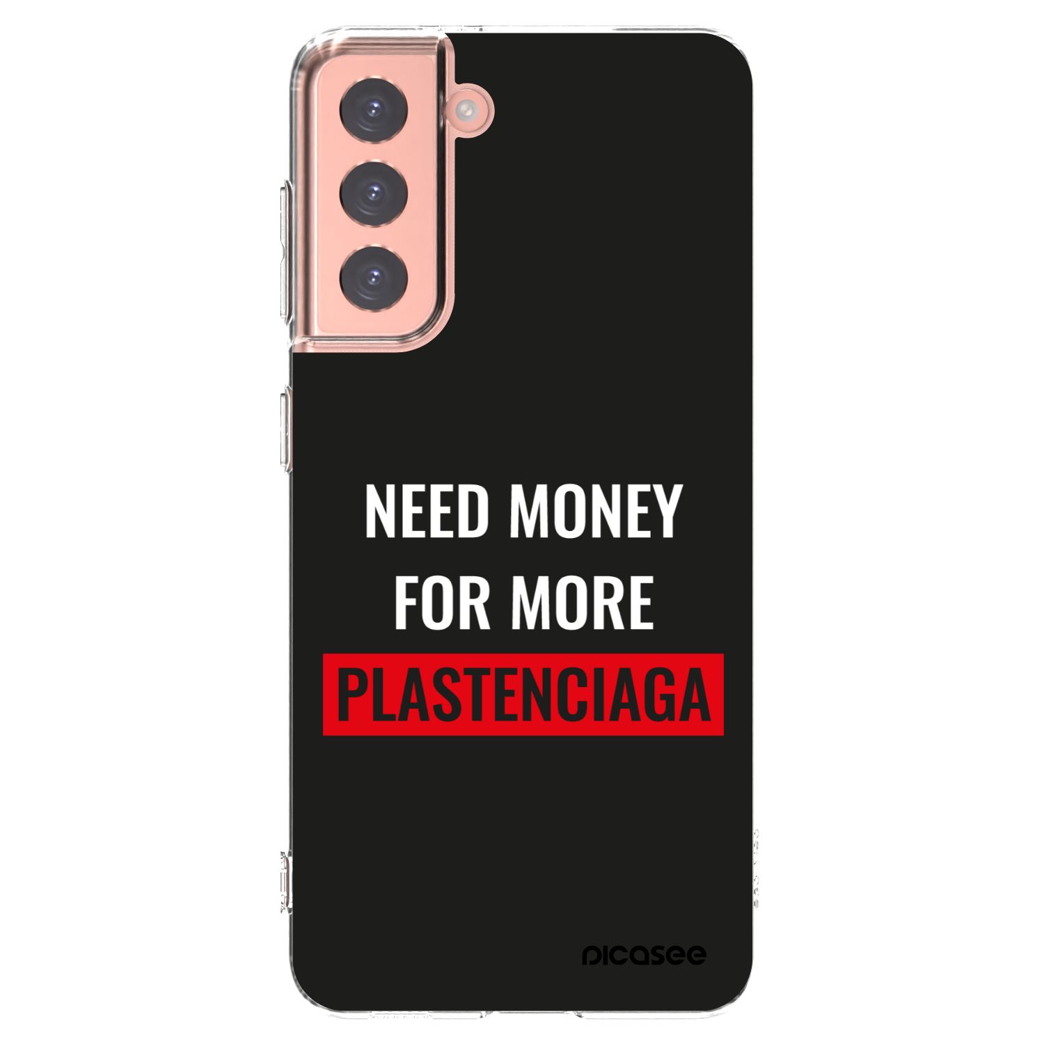 Picasee silikonska prozirna maskica za Samsung Galaxy S21 5G G991B - More PLASTENCIAGA