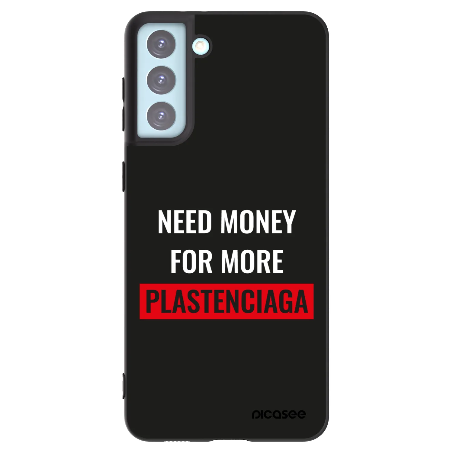 Picasee crna silikonska maskica za Samsung Galaxy S21+ 5G G996F - More PLASTENCIAGA