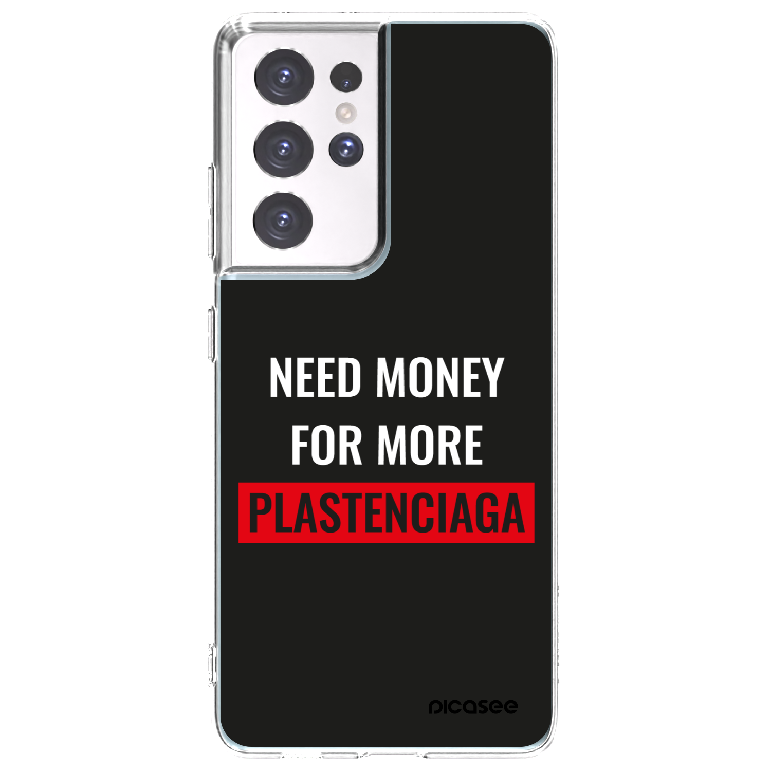 Picasee silikonska prozirna maskica za Samsung Galaxy S21 Ultra 5G G998B - More PLASTENCIAGA