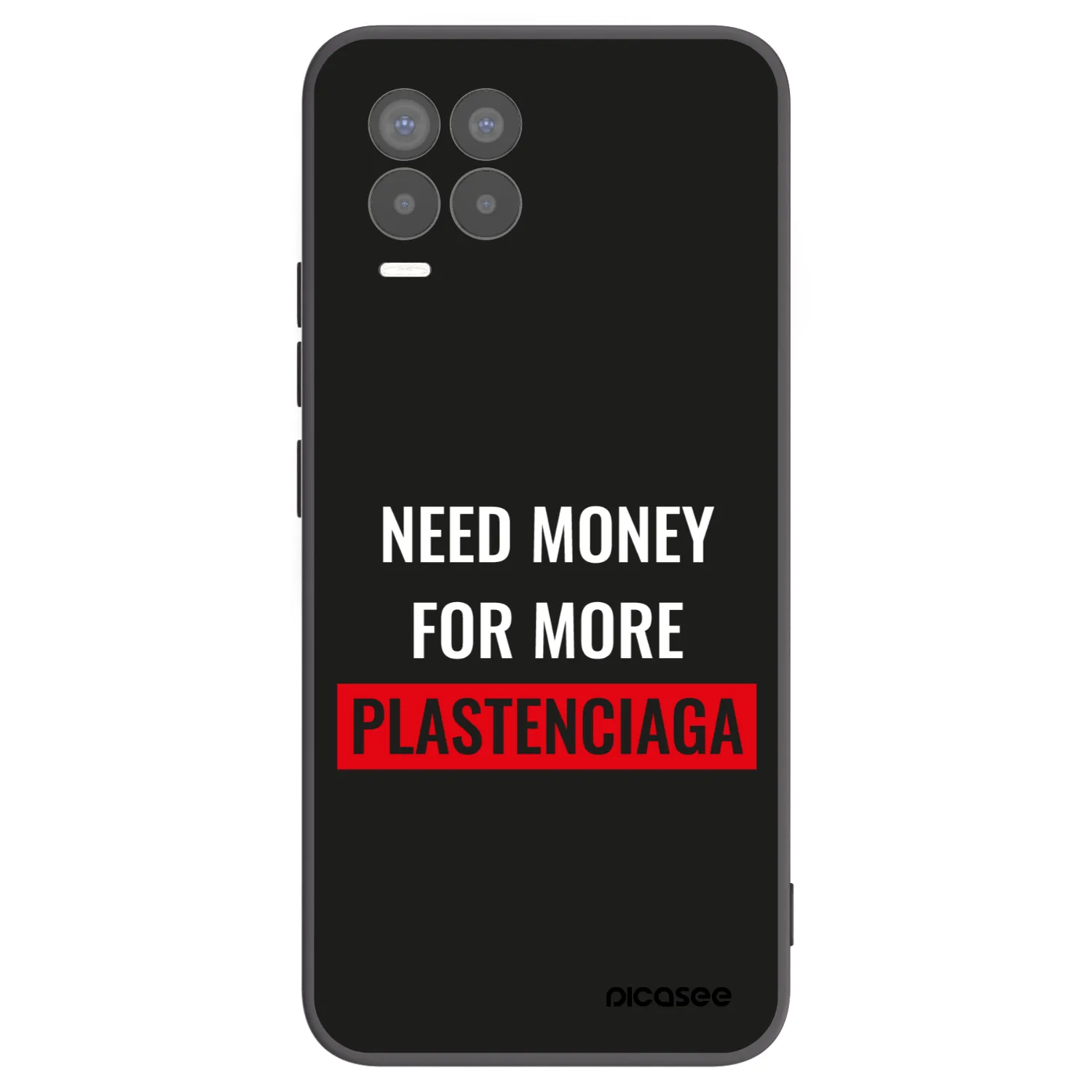 Picasee crna silikonska maskica za Realme 8 Pro - More PLASTENCIAGA