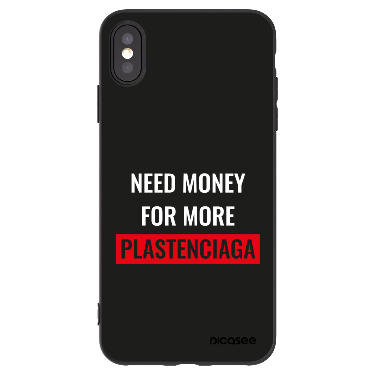 Picasee crna silikonska maskica za Apple iPhone XS Max - More PLASTENCIAGA