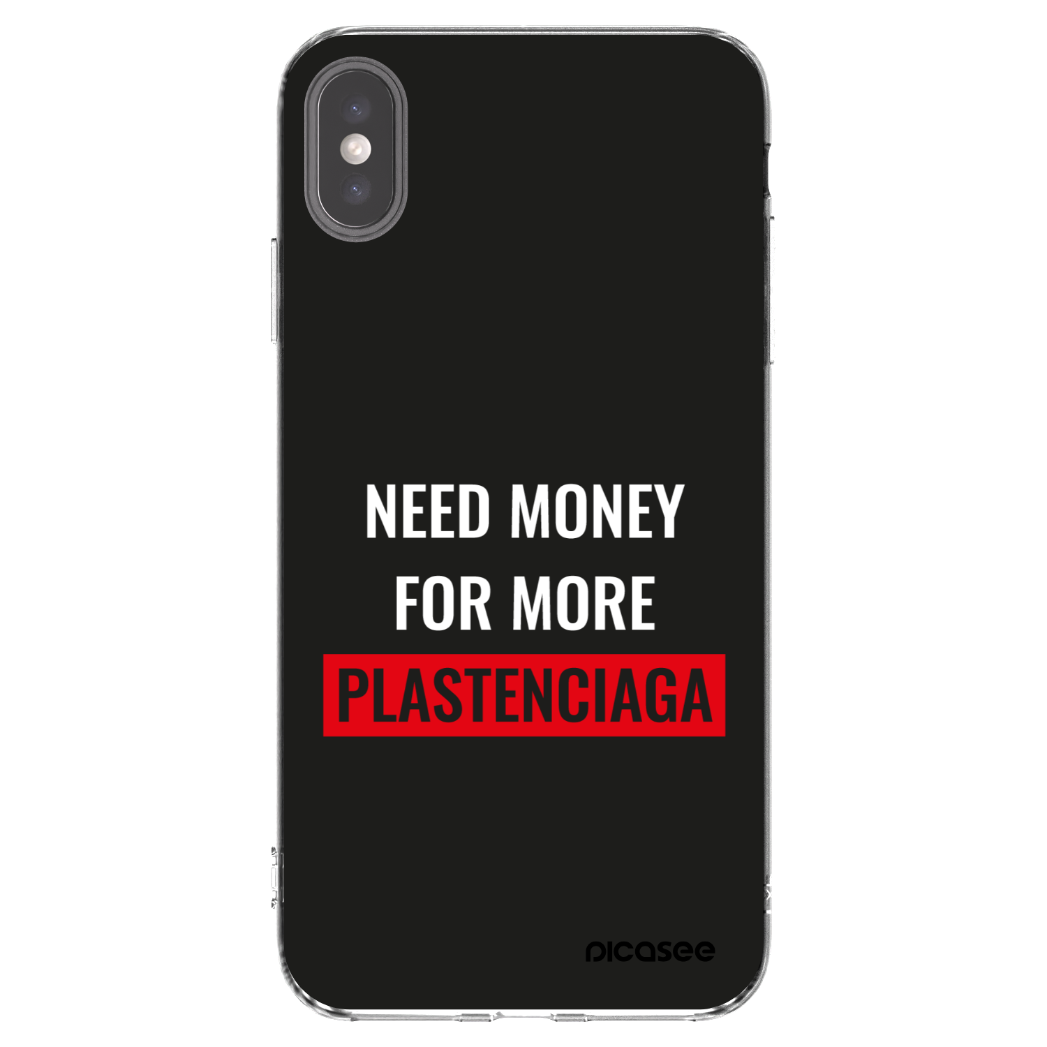 Picasee silikonska prozirna maskica za Apple iPhone XS Max - More PLASTENCIAGA