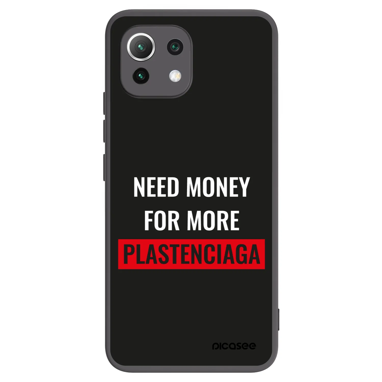 Picasee crna silikonska maskica za Xiaomi 11 Lite 5G NE - More PLASTENCIAGA