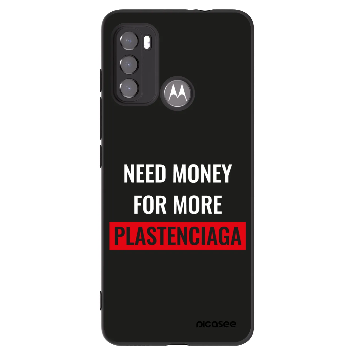 Picasee crna silikonska maskica za Motorola Moto G60 - More PLASTENCIAGA