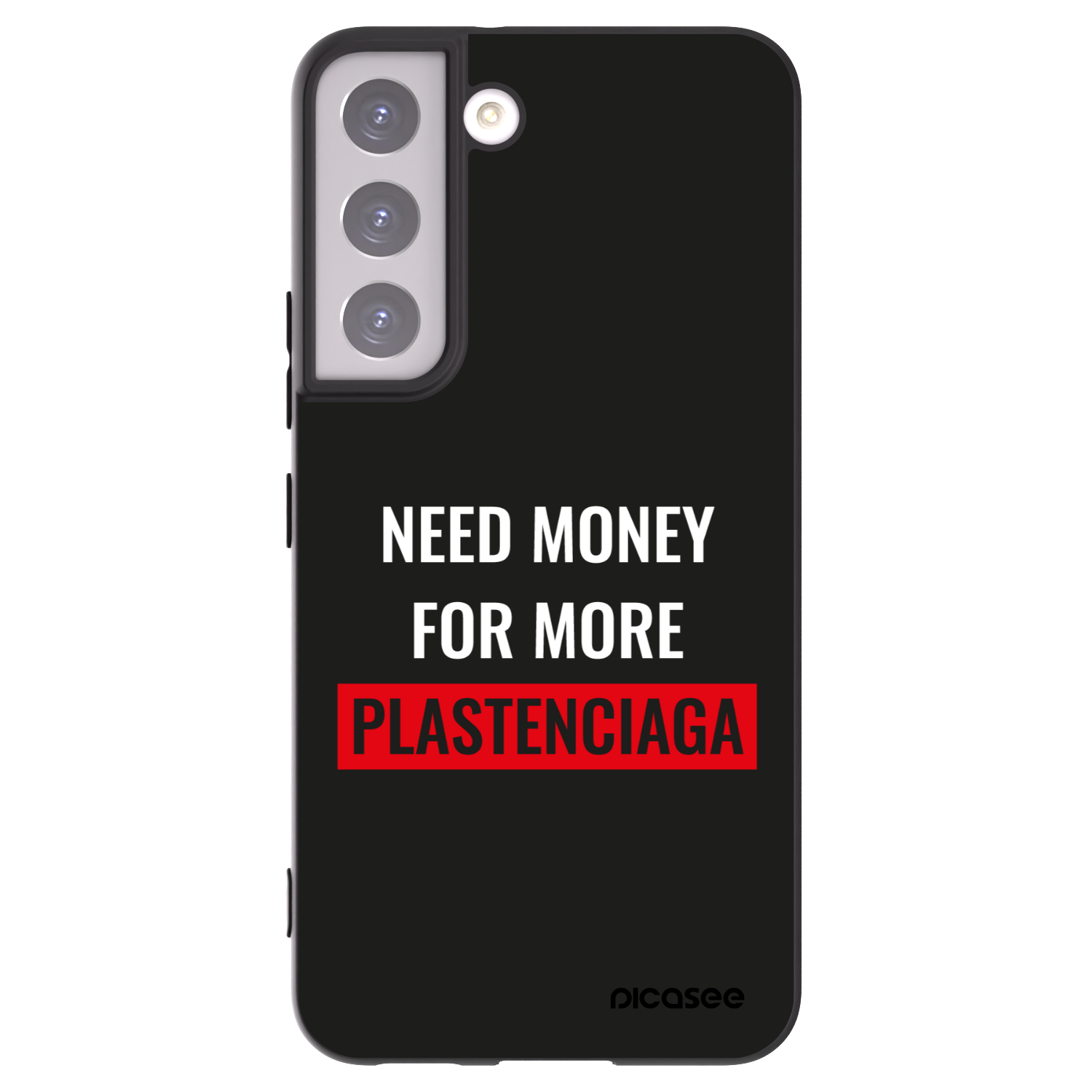 Picasee crna silikonska maskica za Samsung Galaxy S22 5G - More PLASTENCIAGA