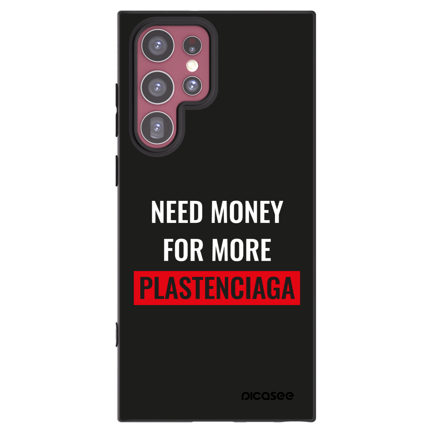Picasee crna silikonska maskica za Samsung Galaxy S22 Ultra 5G - More PLASTENCIAGA