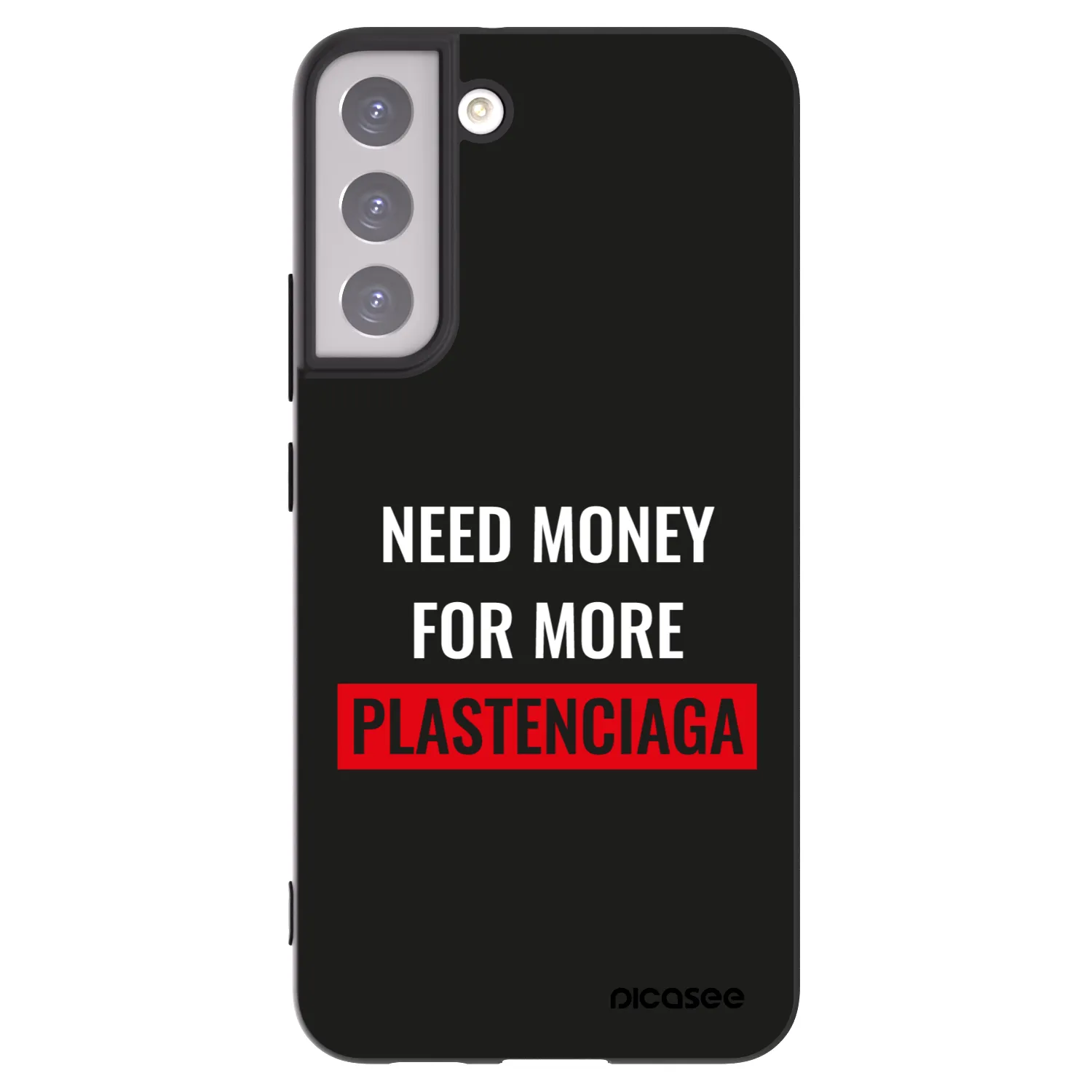 Picasee crna silikonska maskica za Samsung Galaxy S22+ 5G - More PLASTENCIAGA