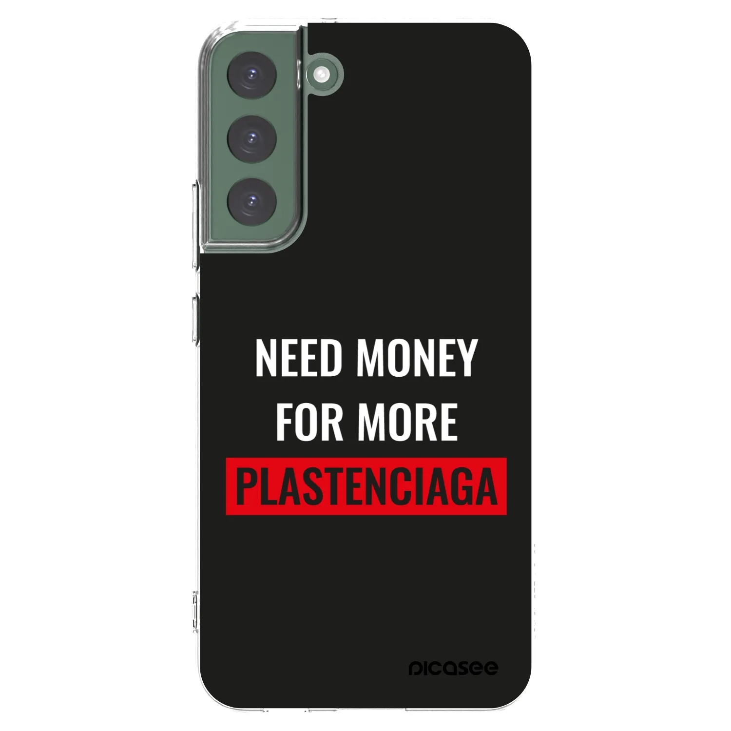 Picasee silikonska prozirna maskica za Samsung Galaxy S22+ 5G - More PLASTENCIAGA