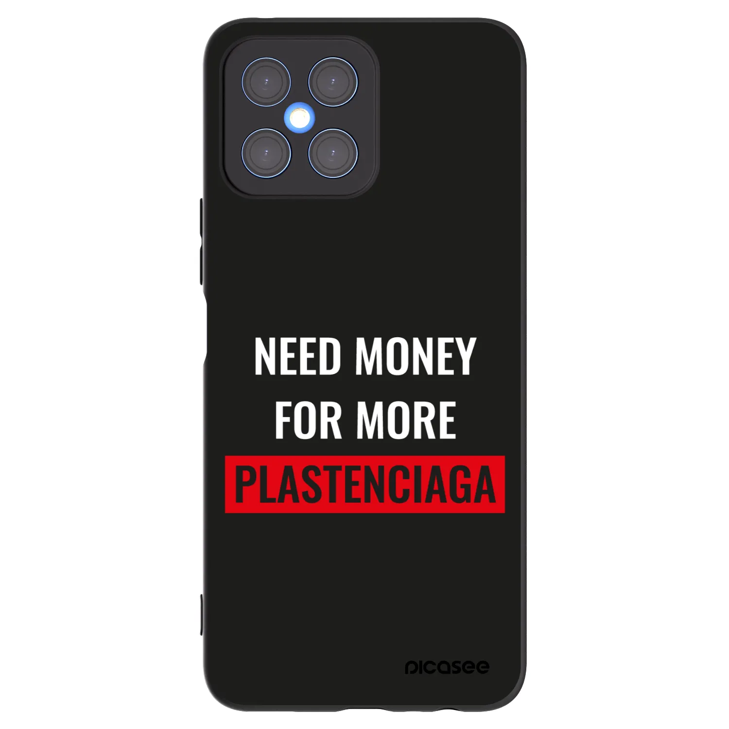 Picasee crna silikonska maskica za Honor X8 4G - More PLASTENCIAGA
