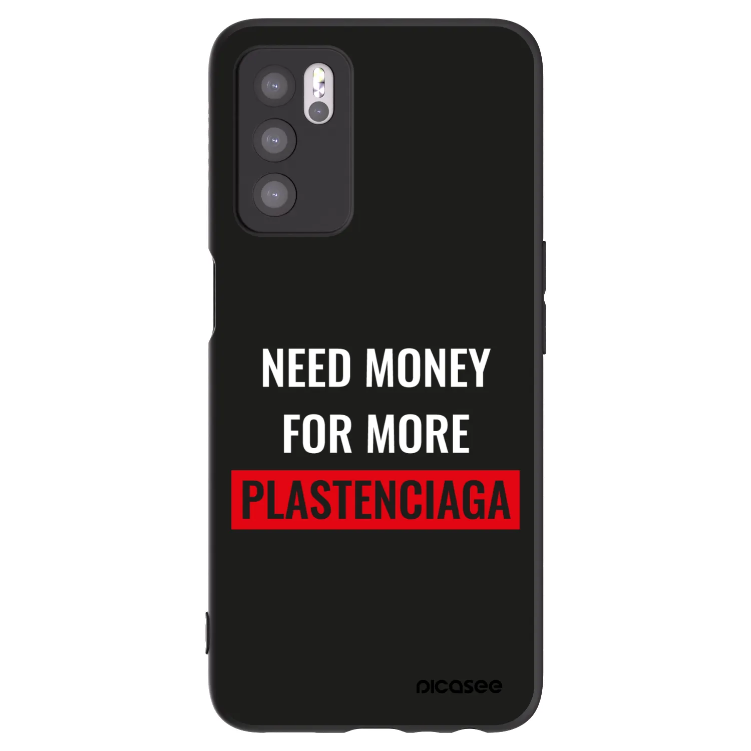 Picasee crna silikonska maskica za OPPO A16 - More PLASTENCIAGA