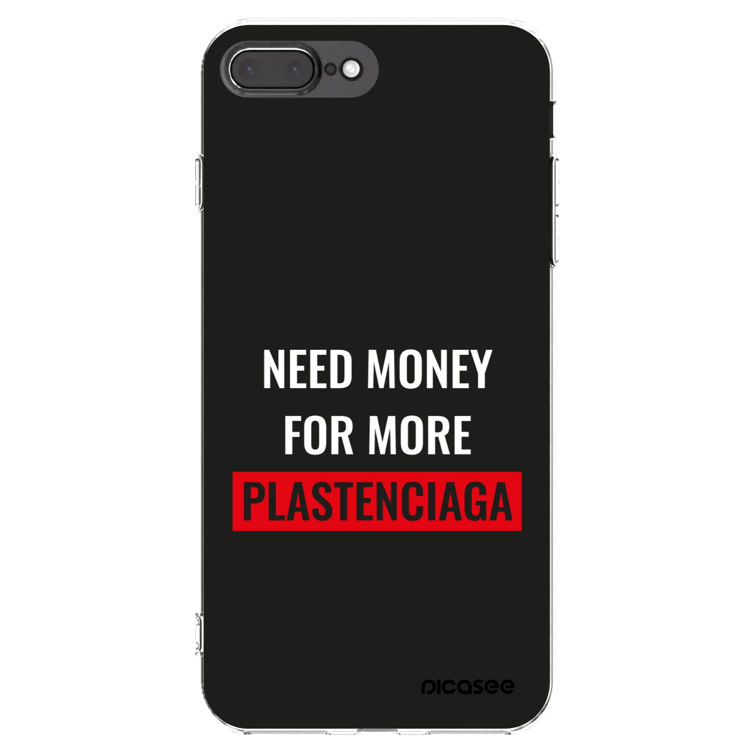 Picasee silikonska prozirna maskica za Apple iPhone 8 Plus - More PLASTENCIAGA