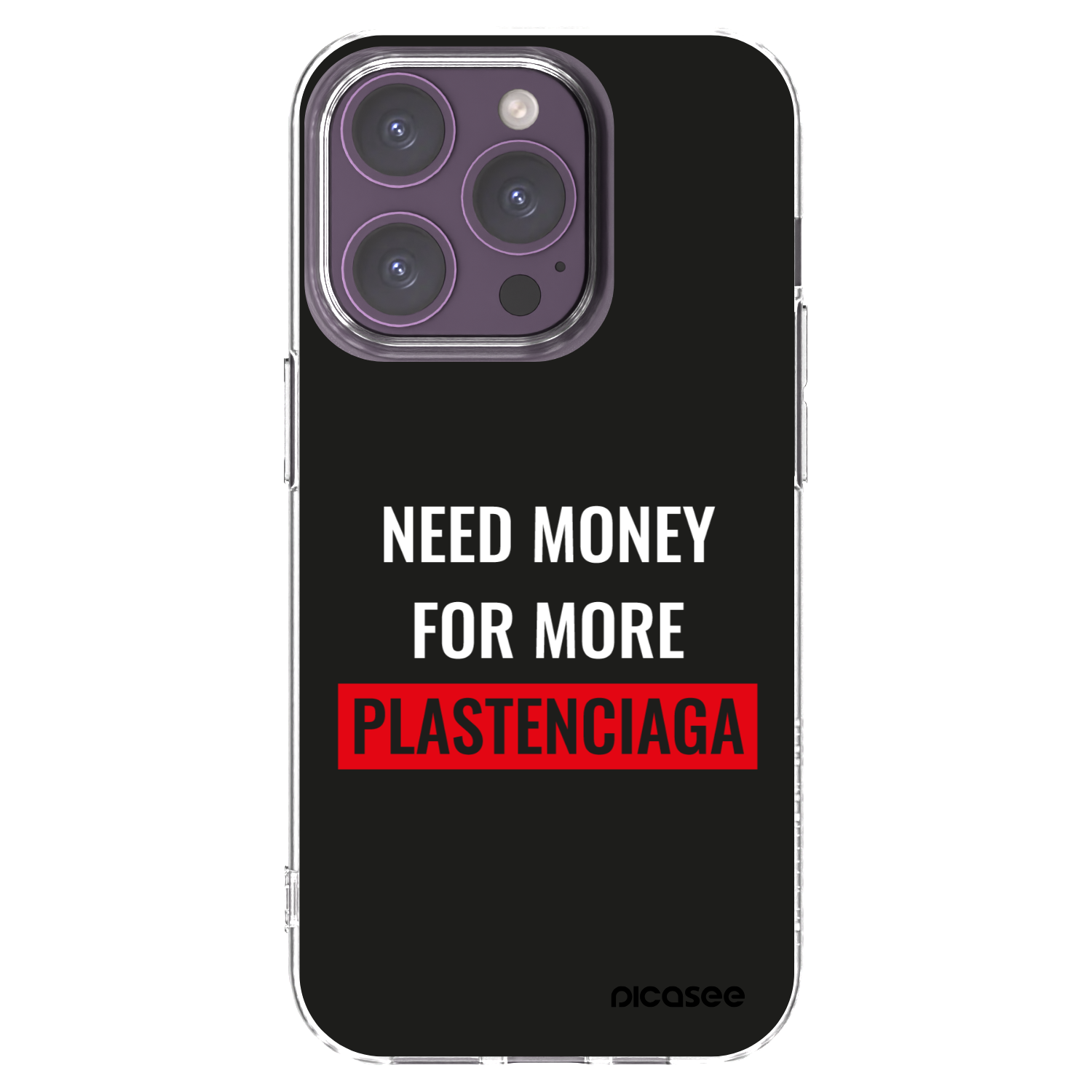 Picasee silikonska prozirna maskica za Apple iPhone 14 Pro - More PLASTENCIAGA