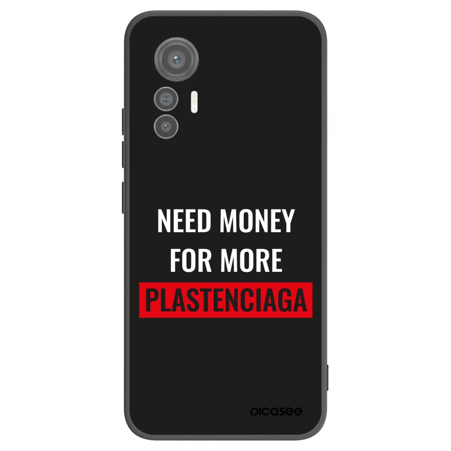 Picasee crna silikonska maskica za Xiaomi 12 Lite - More PLASTENCIAGA