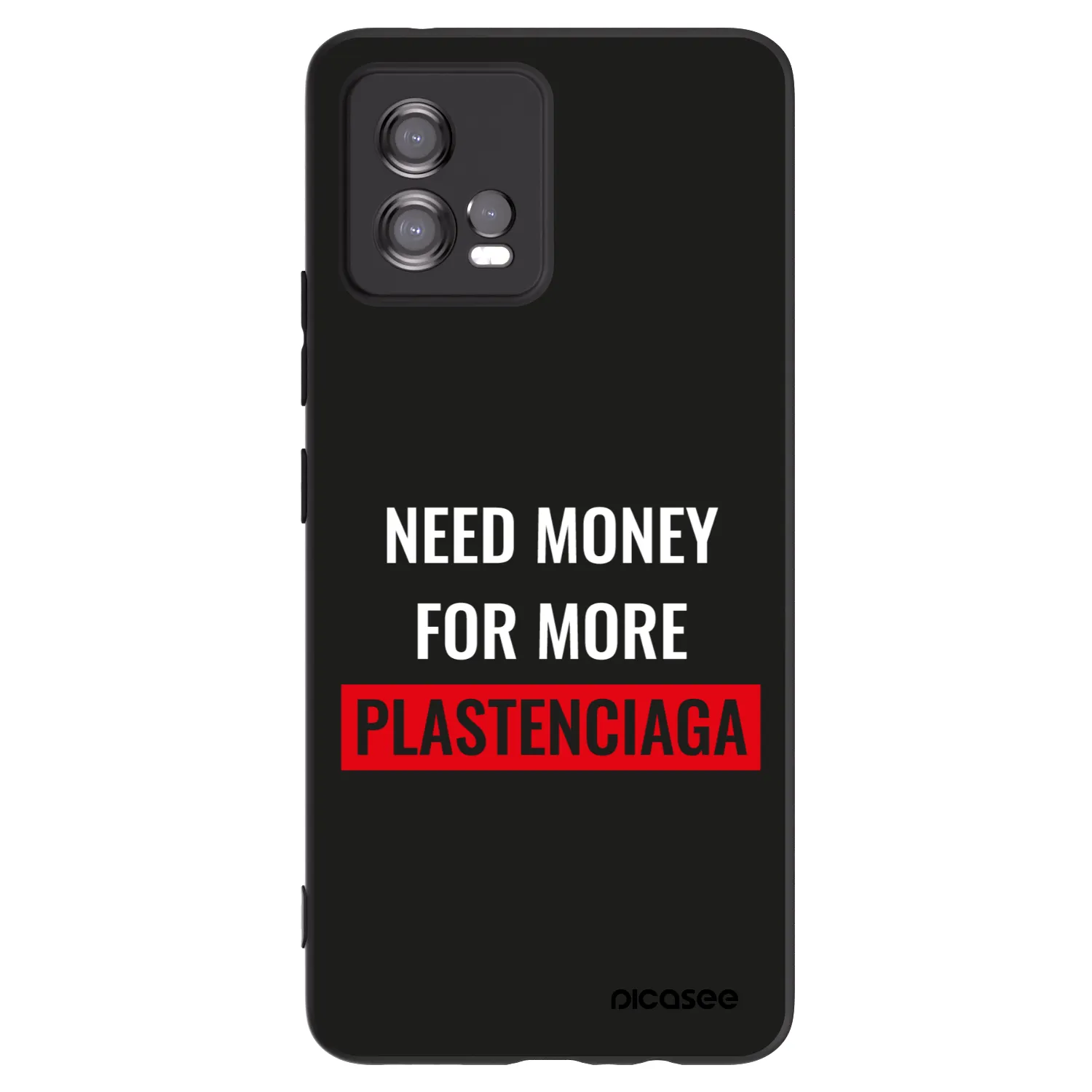 Picasee crna silikonska maskica za Motorola Moto G72 - More PLASTENCIAGA